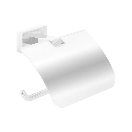 Inda - Portarotolo basculante con coperchio Lea bianco opaco