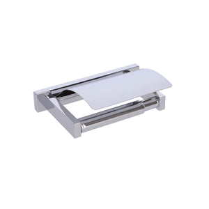 Inda - Portarotolo con coperchio Lea cromo lucido