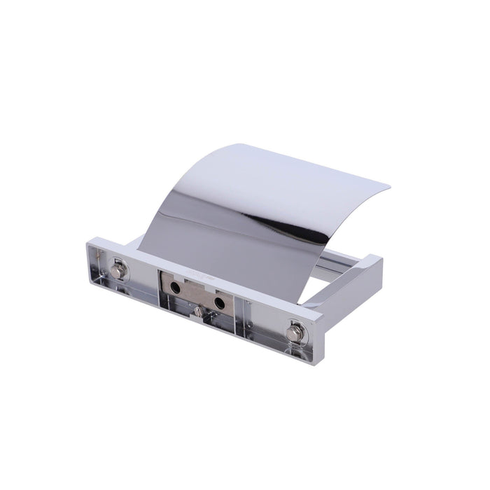 Inda - Portarotolo con coperchio Lea cromo lucido