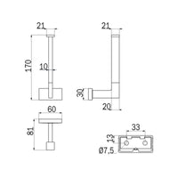 Inda - Portarotolo di scorta Lea bianco opaco