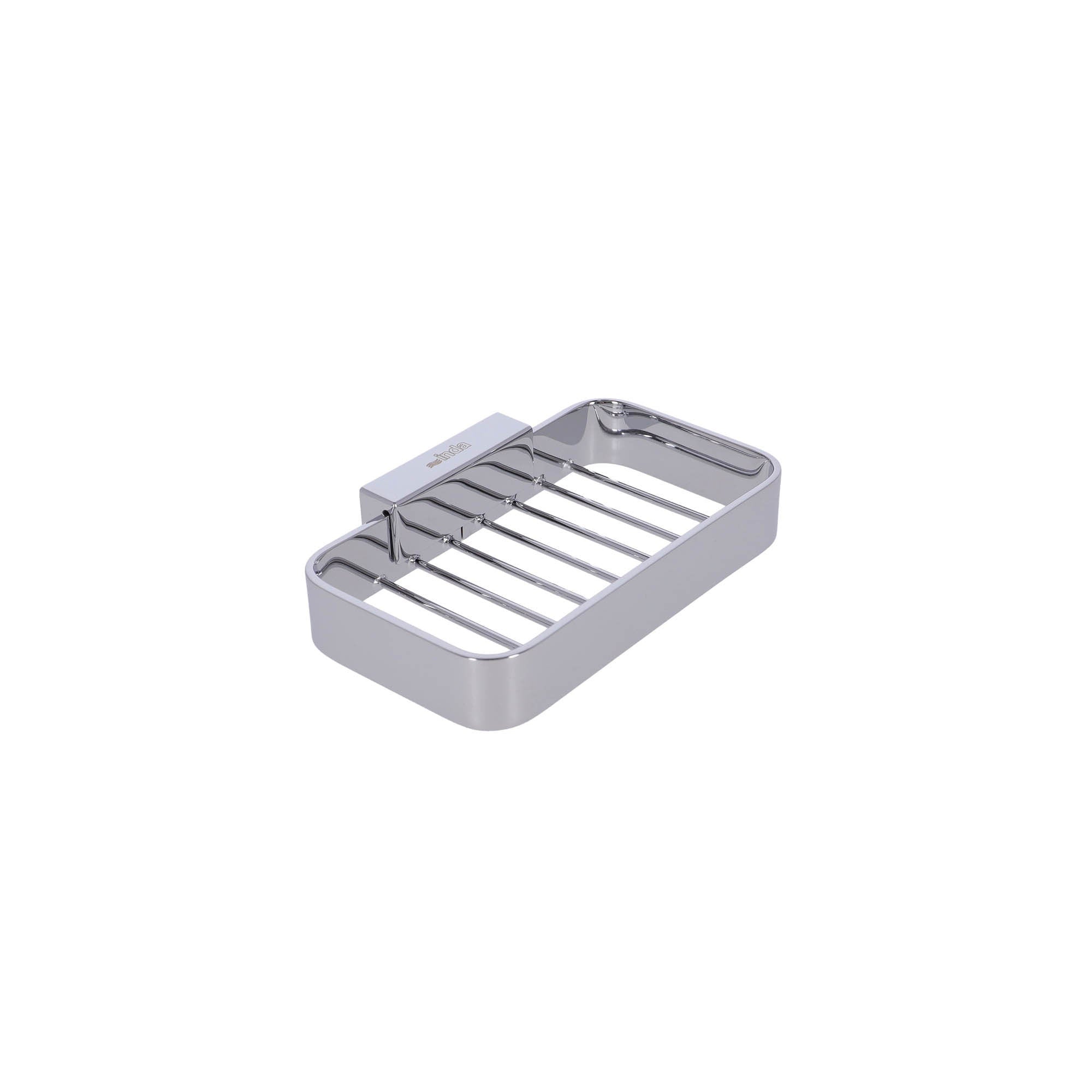 Inda - Cestino portaoggetti L.15 H.3 cm Lea cromo lucido