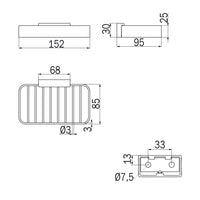 Inda - Cestino portaoggetti L.15 H.3 cm Lea nero opaco