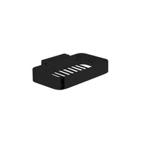 Inda - Cestino portaoggetti L.15 H.3 cm Lea nero opaco