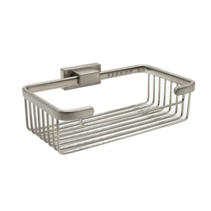 Inda - Cestino portaoggetti alto L.20 H.6 cm Lea nickel spazzolato