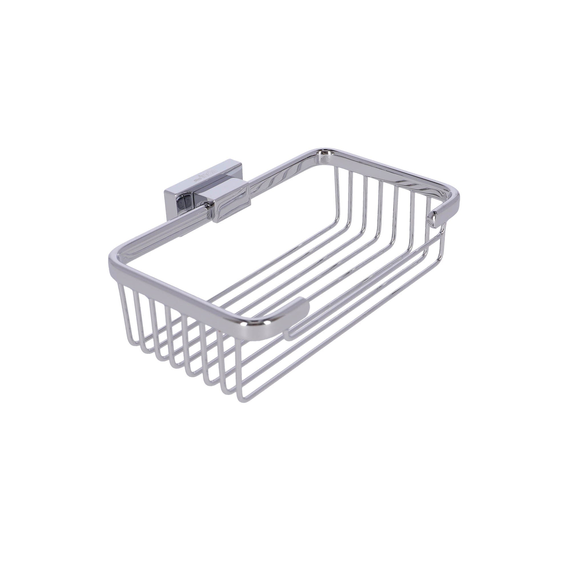 Inda - Cestino portaoggetti alto L.20 H.6 cm Lea cromo lucido