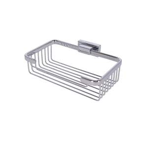 Inda - Cestino portaoggetti alto L.20 H.6 cm Lea cromo lucido