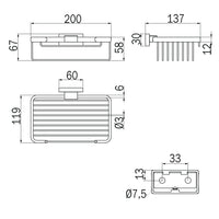 Inda - Cestino portaoggetti alto L.20 H.6 cm Lea nero opaco