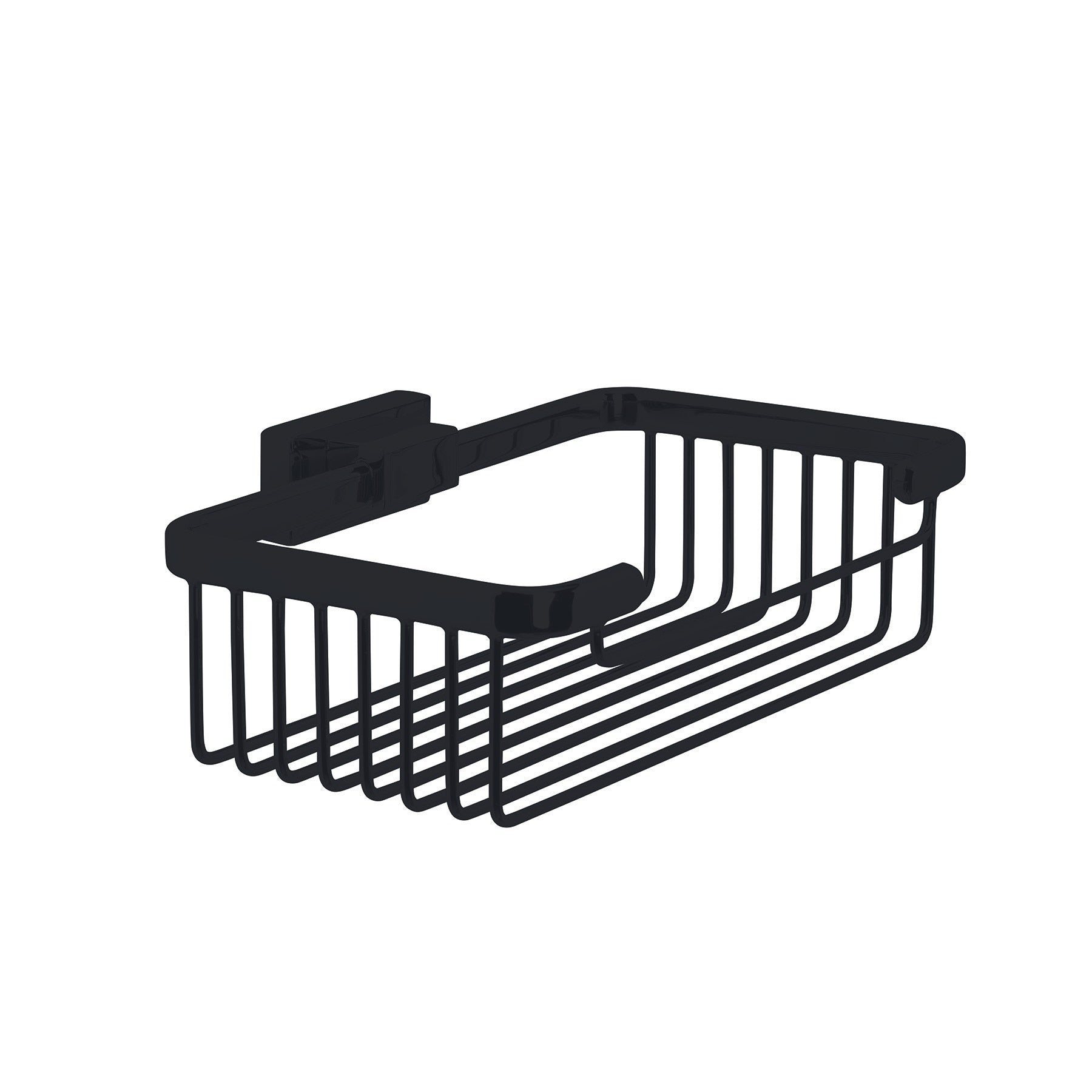 Inda - Cestino portaoggetti alto L.20 H.6 cm Lea nero opaco