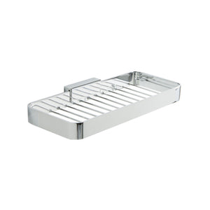 Inda - Cestino portaoggetti L.25 H.3 cm Lea cromo lucido