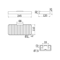 Inda - Cestino portaoggetti L.25 H.3 cm Lea cromo lucido