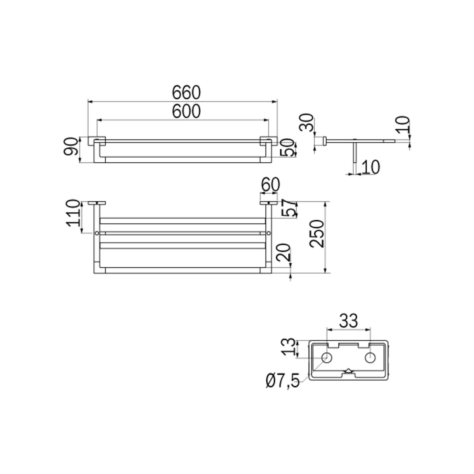 Inda - Porta teli con Porta asciugamani Lea bianco opaco L.66 cm