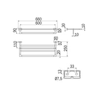 Inda - Porta teli con Porta asciugamani Lea bianco opaco L.66 cm