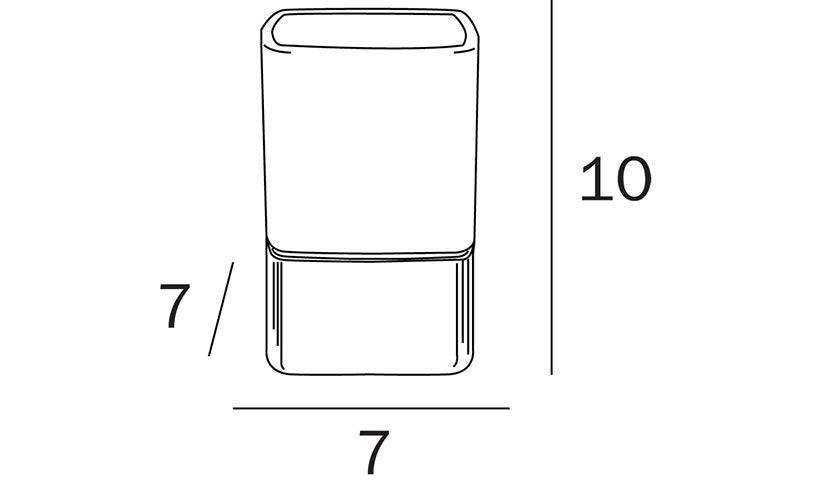 Inda - Portabicchiere da appoggio cromo lucido/vetro satinato