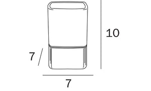 Inda - Portabicchiere da appoggio cromo lucido/vetro satinato