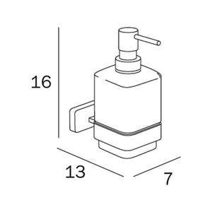 Inda - Dispenser sapone cromo lucido/vetro satinato 250 ml