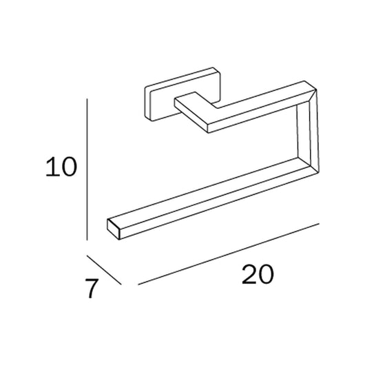 Inda - Porta asciugamani ad anello sinistro cromo lucido