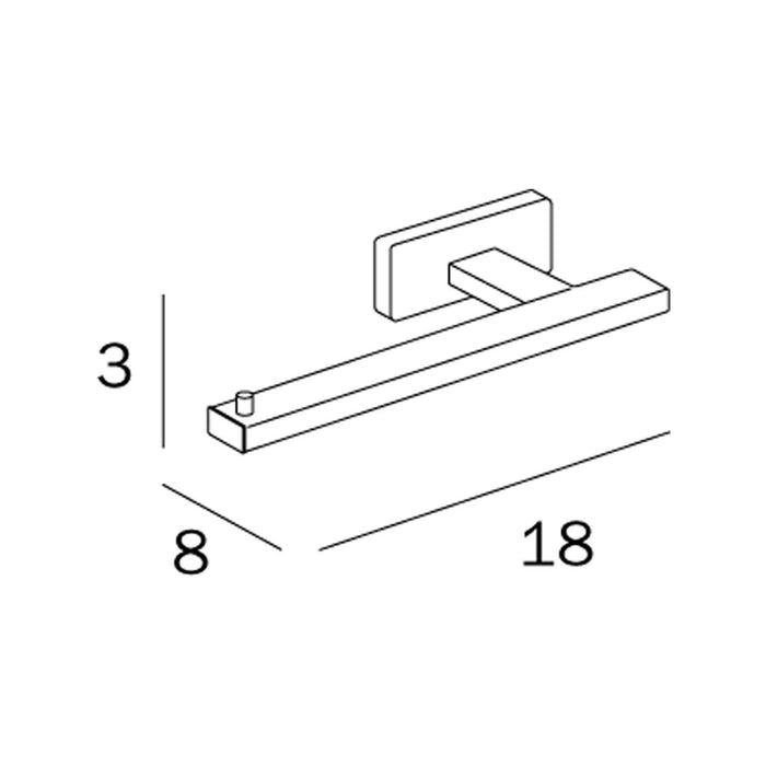 Inda - Porta rotolo carta igienica sinistro cromo lucido