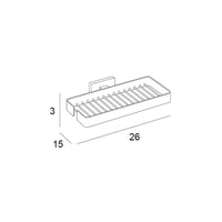 Inda - Portaoggetti doccia L.26 H.3 cm bianco lucido