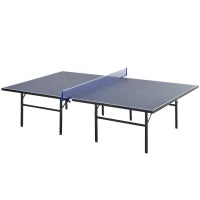 Tavolo da Ping Pong Pieghevole per Interni in MDF e Acciaio, 152.5 x 274 x 76 cm, Blu e Viola