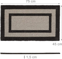 Zerbino tappetino porta d'ingresso asciugamano lungo piede fibra di cocco tappeto grigio 13_0001876_2/2