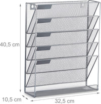 Portariviste da parete portariviste portariviste 6 vani in metallo 13_0002232