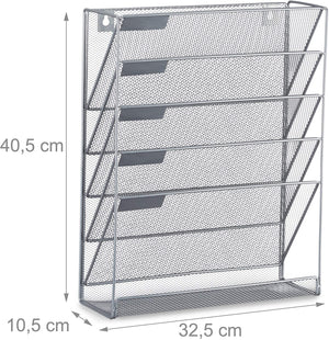 Portariviste da parete portariviste portariviste 6 vani in metallo 13_0002232
