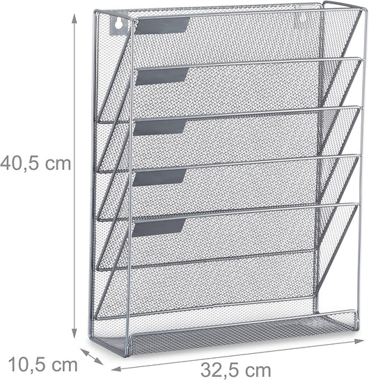Portariviste da parete portariviste portariviste 6 vani in metallo 13_0002232