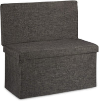 Sgabello contenitore pieghevole ottomano in lino 76 cm marrone 13_0002782_2