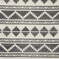 Tappeto runner con stampa geometrica per corridoio soggiorno 70 x 145 cm cotone bianco 13_0002833_2