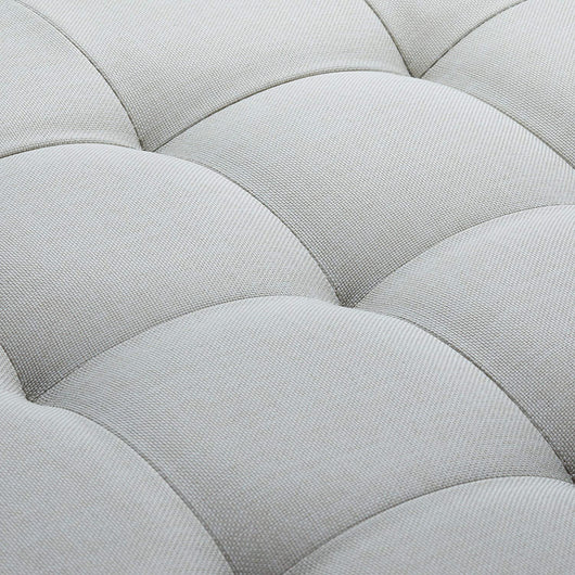 Sgabello con contenitore pouf rotondo pieghevole pieghevole imbottito rivestimento poggiapiedi panna 13_0002759