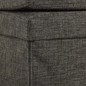 Sgabello contenitore pieghevole ottomano in lino 76 cm marrone 13_0002782_2