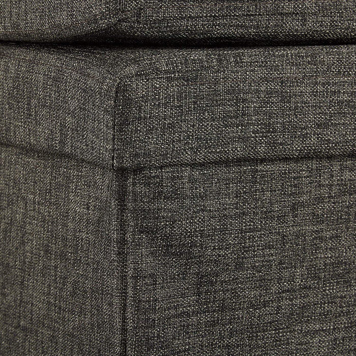 Sgabello contenitore pieghevole ottomano in lino 76 cm marrone 13_0002782_2