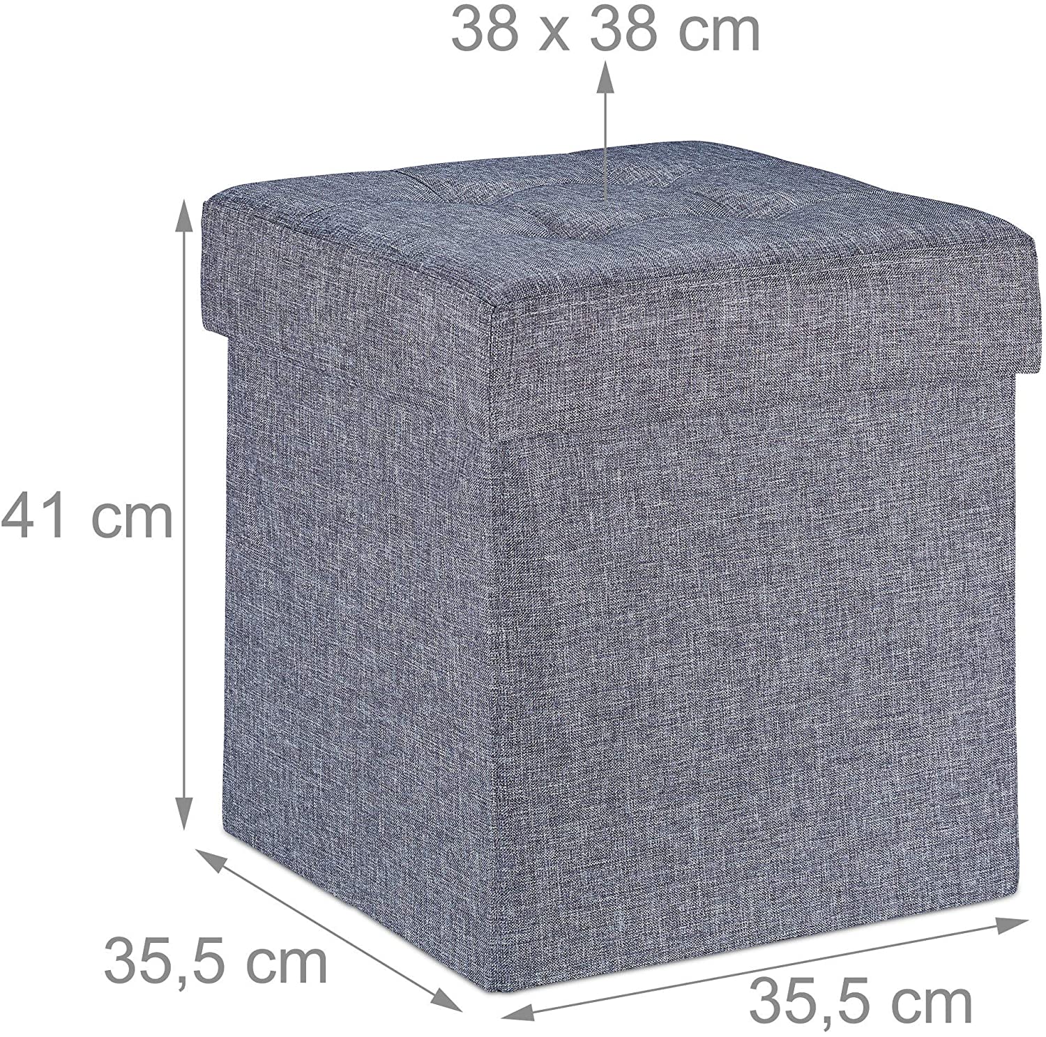 Sgabello ottomano con vano contenitore grigio 13_0002755