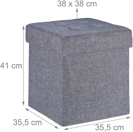 Sgabello ottomano con vano contenitore grigio 13_0002755