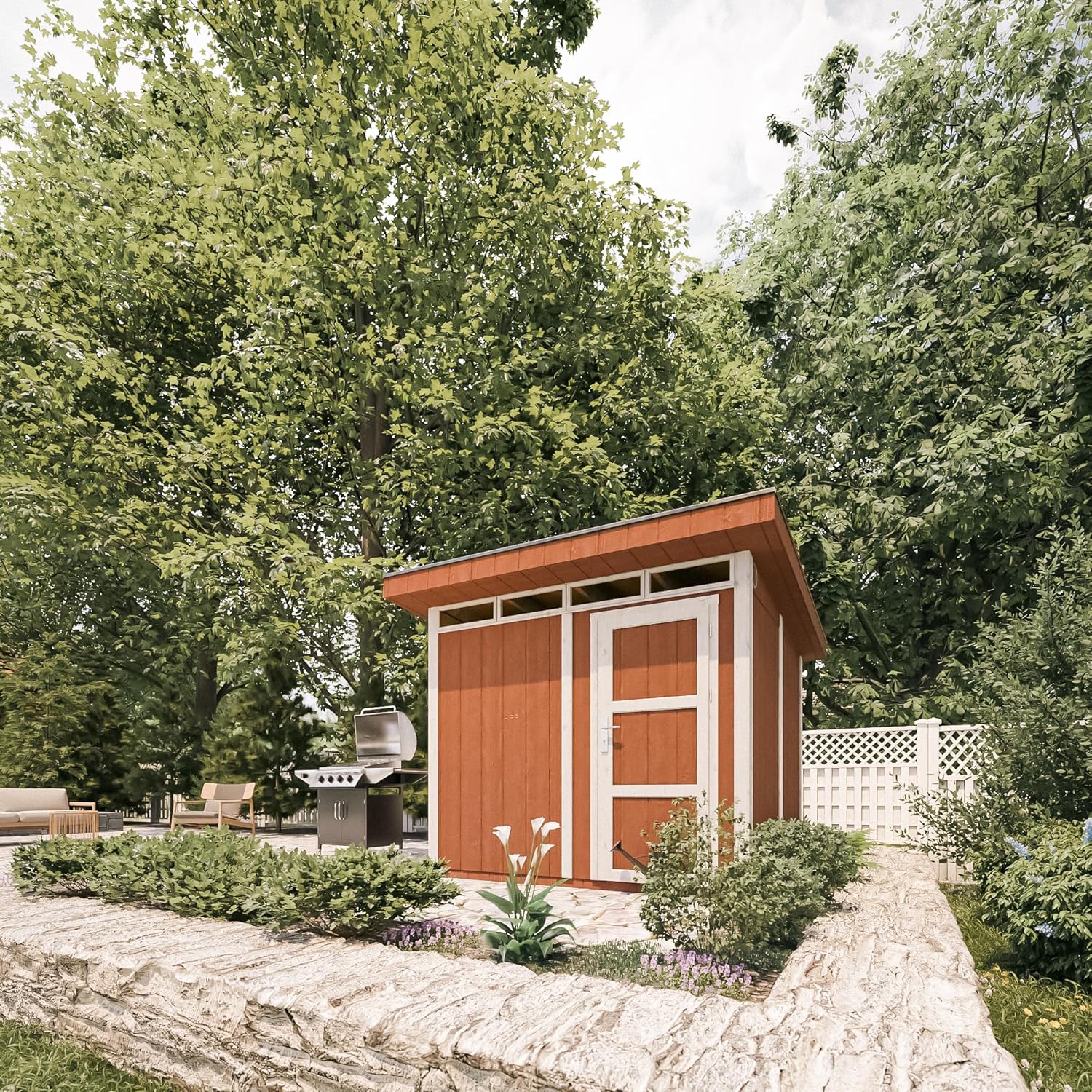 Casetta da Giardino di QUALIT? PREMIUM 5,9m?²-L279xW293cm - TIMBELA M903