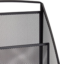 Portariviste in metallo portariviste portariviste 4 scomparti sala attesa nero 13_0002192_2