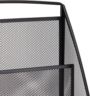 Portariviste in metallo portariviste portariviste 4 scomparti sala attesa nero 13_0002192_2