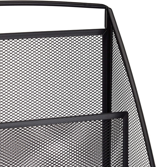 Portariviste in metallo portariviste portariviste 4 scomparti sala attesa nero 13_0002192_2