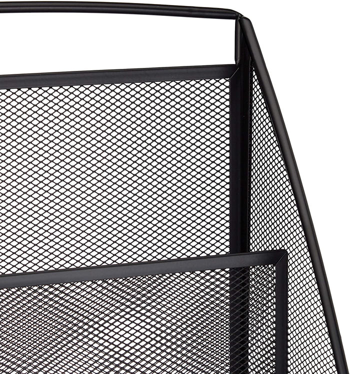 Portariviste in metallo portariviste portariviste 4 scomparti sala attesa nero 13_0002192_2