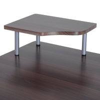 Easycomfort Scrivania per Computer Moderna con Cassetti, Ripiani e Tastiera Estraibile, Scrivania da Ufficio per Casa in Legno Marrone 152x60x88cm