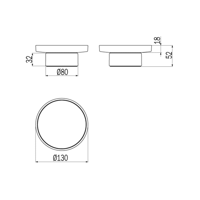 Inda - Portasapone da appoggio Mito nero opaco/vetro satinato