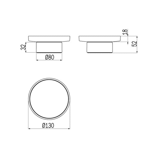 Inda - Portasapone da appoggio Mito bianco opaco/vetro satinato