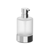 Inda - Dispenser sapone da appoggio Mito cromo lucido / vetro satinato 250 ml