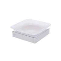 Inda - Portasapone da appoggio Divo cromo lucido/vetro satinato