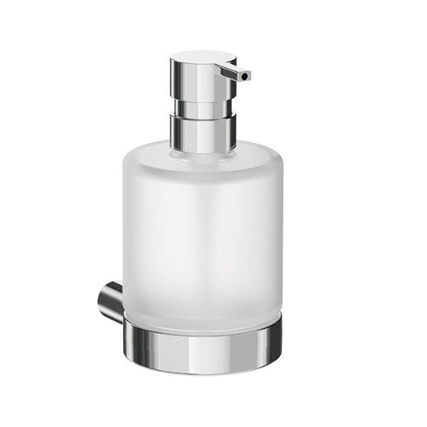Inda - Dispenser sapone a parete Mito cromo lucido/vetro satinato 350 ml