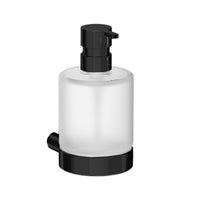 Inda - Dispenser sapone a parete Mito nero opaco/vetro satinato 350 ml