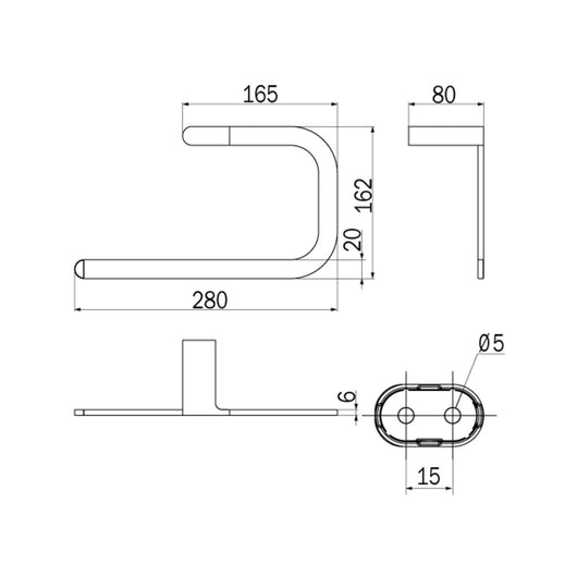 Inda - Porta asciugamani ad anello Mito cromo lucido