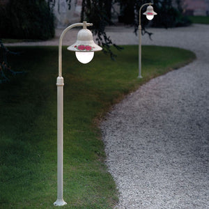 Palo Esterno Classico Imperia Metallo Ceramica Bianco Sfumato 1 Luce E27