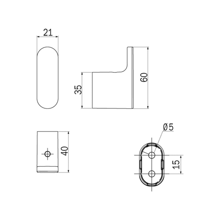 Inda - Appendiabiti Mito bianco opaco