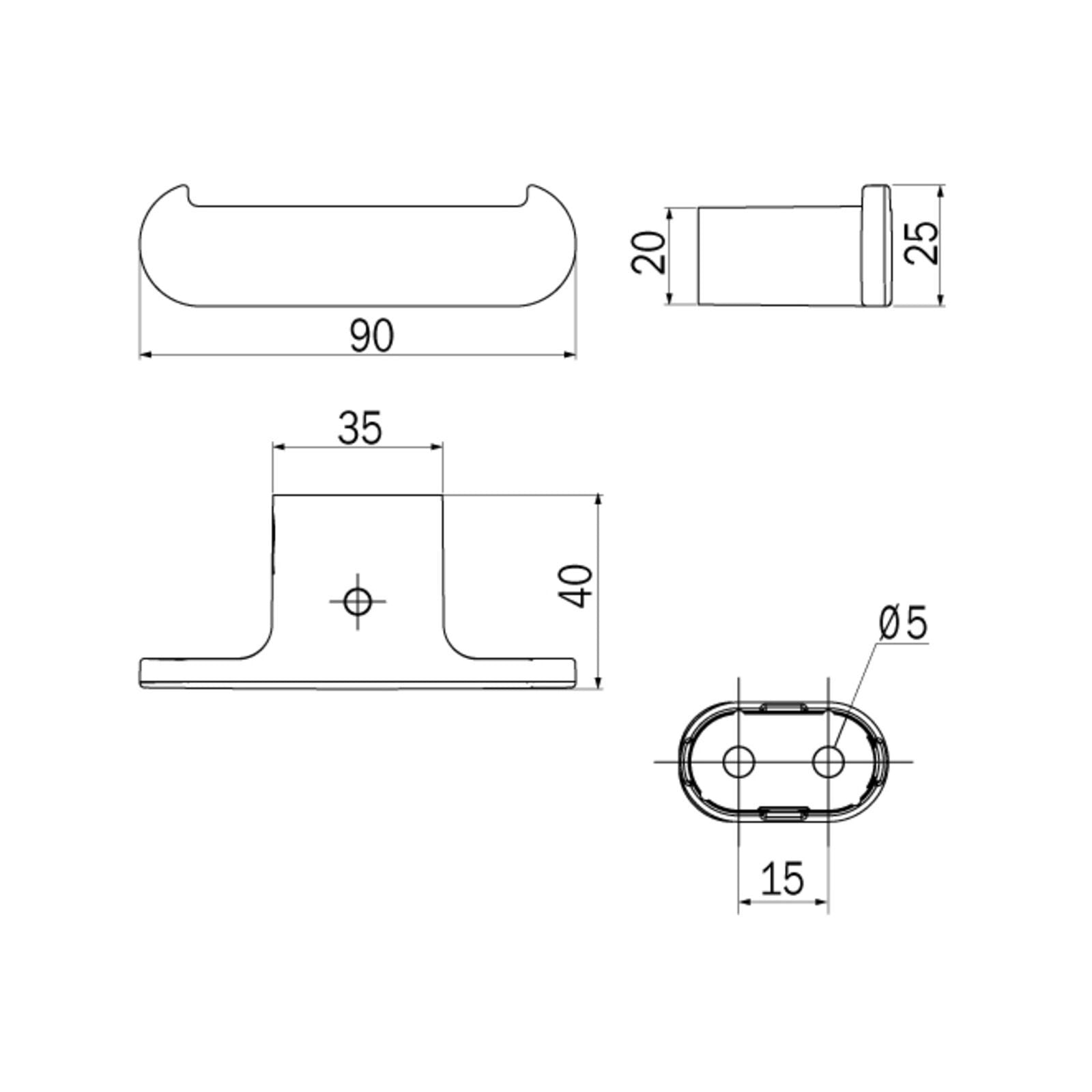 Inda - Appendiabiti doppio Mito bianco opaco